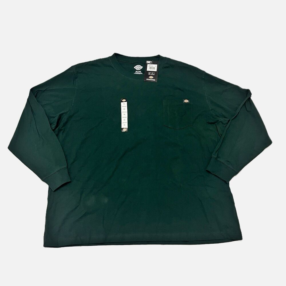 Dickies Moss Green Long Sleeve Heavyweight Pullover Shirt Size 3XL NWT